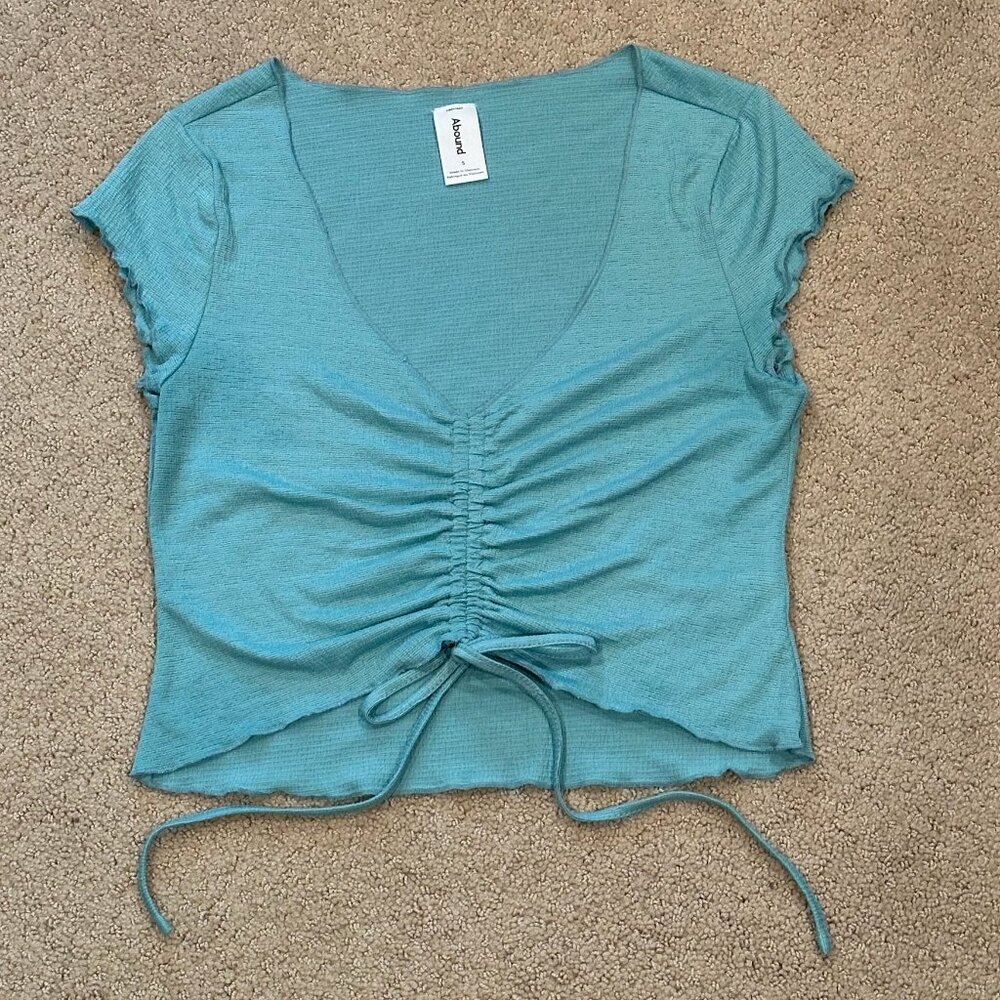 Abound Turquoise Crop Top